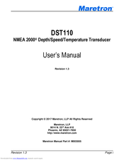 Maretron DST110 User Manual