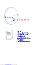 Intermec PB20 Quick Start Manual