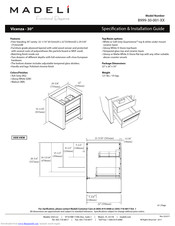 Madeli B999-30-001 series Specification & Installation Manual