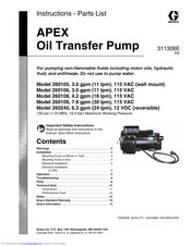 Graco APEX 260106 Instructions And Parts List