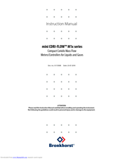 BRONKHORST mini CORI-FLOW M1 Series Instruction Manual