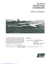Piper Aircraft Corporation Seneca II PA-34-200T Pilot Operating Handbook