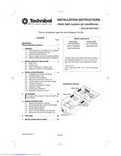 Technibel GRF194MR5IAA Installation Instructions Manual