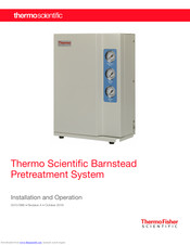 Thermo Scientific Barnstead Pretreatment System Installation And Operation Manual