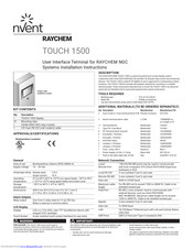 nvent raychem touch 1500 Installation Instructions Manual