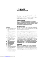 Klang 08-2 FX Manual