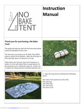 The No Bake Tent The No Bake Tent Instruction Manual