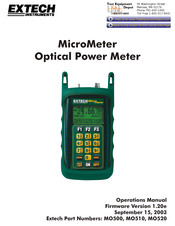 Extech Instruments MO520 Operation Manual