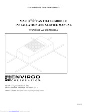 Envirco MAC 10 e3 Installation And Service Manual