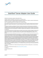 Solarflare Solarflare XtremeScale series User Manual
