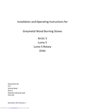 Greymetal Lumo 5 Rotary Installation And Operating Instructions Manual