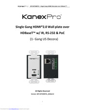 KanexPro WP-EXTHDBTX1 Manual