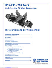 Ridewell Suspensions RSS-233 Installation And Service Manual