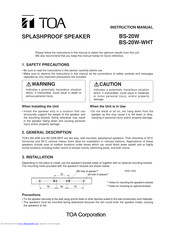 Toa BS-20W/WHT Instruction Manual