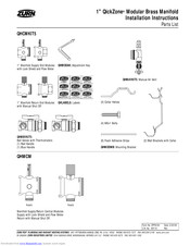 Zurn QHCMKIT5 Installation Instructions Manual