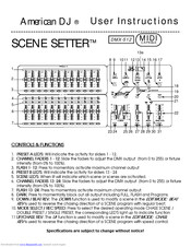 American DJ SCENE SETTER Instructions For Use Manual