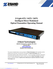 Z-Band Z-Light 26TX Operating Manual