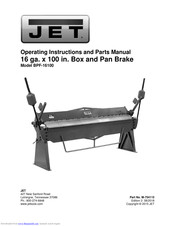 Jet BPF-16100 Operating Instructions And Parts Manual