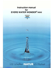 Evers WATER WONDER Mini Instruction Manual