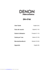 Denon Professional DN-474A User Manual