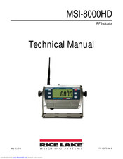 Rice Lake MSI-8000HD Technical Manual