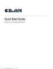 Gemini Appliance IB-1050D Quick Start Manual