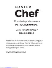 Master Chef EM145AWJ-P Instruction Manual