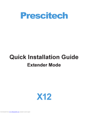 Prescitech X12 Quick Installation Manual