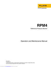 Fluke Calibration RPM4 Operation And Maintenance Manual