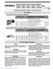 Hypro 1825C Installation, Operation, Repair And Parts Manual