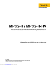 Fluke Calibration MPG2-H Operation And Maintenance Manual