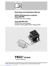 Trox Technik EM-TRF Operating And Installation Instruction Manual