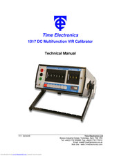 Time Electronics 1017 Technical Instructions