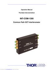 THORLABS INT-COM-1300 Operation Manual