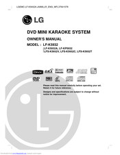 Lg LF-K5932 Owner's Manual