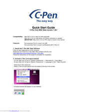 C Technologies C-Pen 20 Quick Start Manual