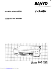 Sanyo VHR-690 Instruction Manual