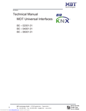 MDT Technologies BE-04001.01 Technical Instructions
