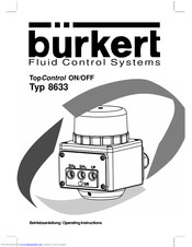Bürkert TopControl ON/OFF Operating Instructions Manual