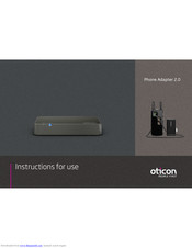Oticon ConnectLine Phone Adapter 2.0 Instructions For Use Manual