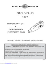 U.S. Products OASIS-PLUS Information & Operating Instructions