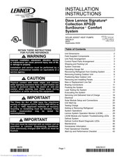 Lennox XPG20 Installation Instructions Manual