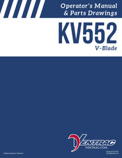 Ventrac KV552 Operator's Manual & Parts Drawings