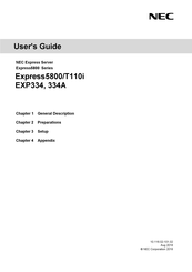 NEC Express5800/T110i User Manual
