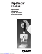 Rainin Pipetman P-200-M8 Manual