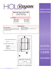 Holovision 400-A-PAN Installation Instructions