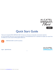 Alcatel Hero 8 Quick Start Manual