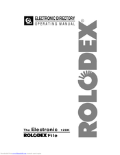 ELECTRONIC DIRECTORY Rolodex File Operating Manual