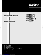 Sanyo CA21KF3 Instruction Manual