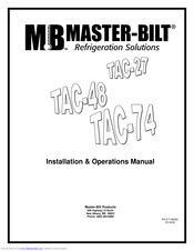 Master-Bilt TAF-27 Installation & Operation Manual